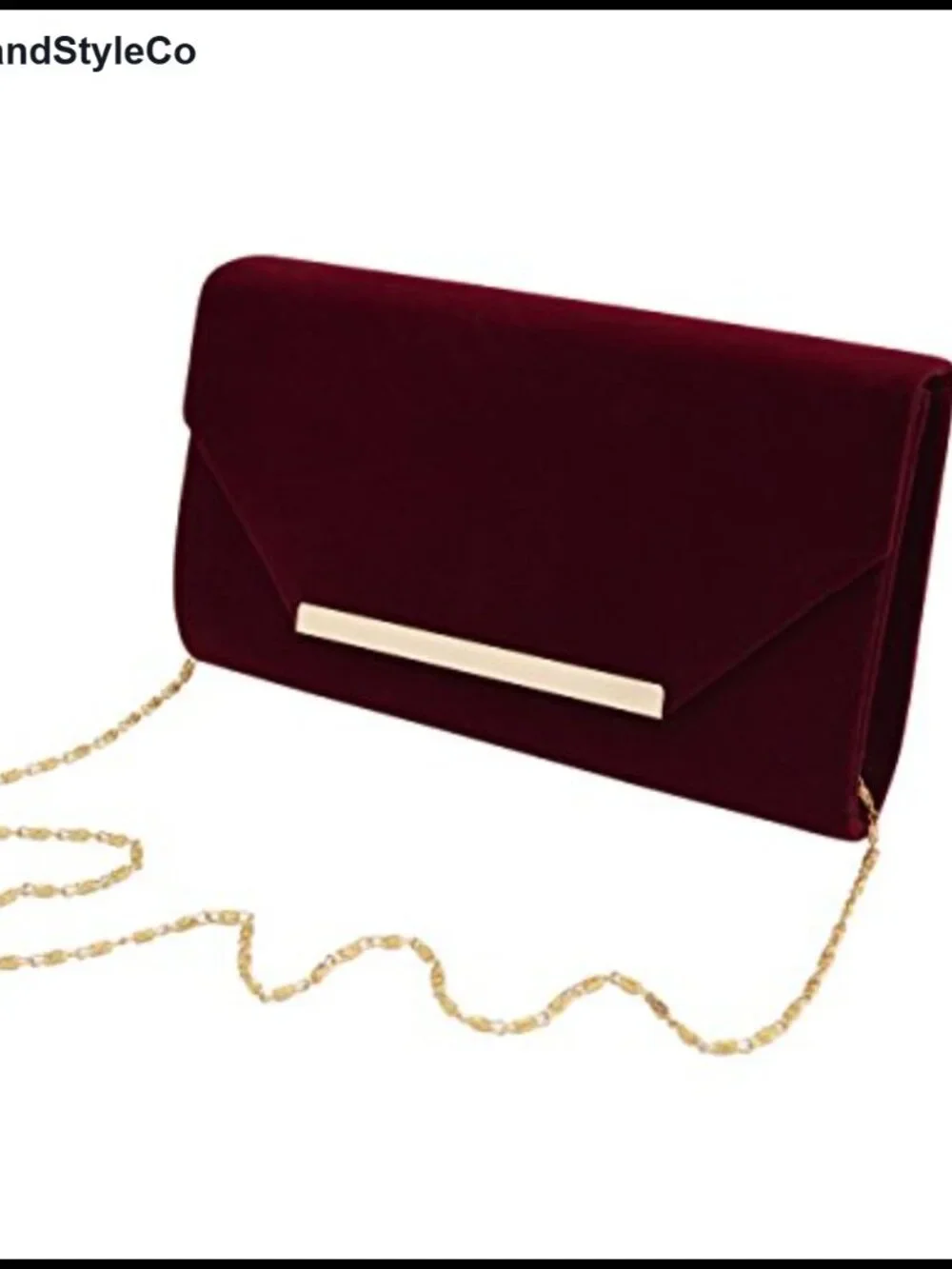 Elegant Velvet Clutch Evening Bag Magnetic Flap Removable Chain Strap